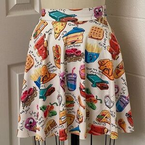 Blackmilk Munchies Cream Skater Skirt